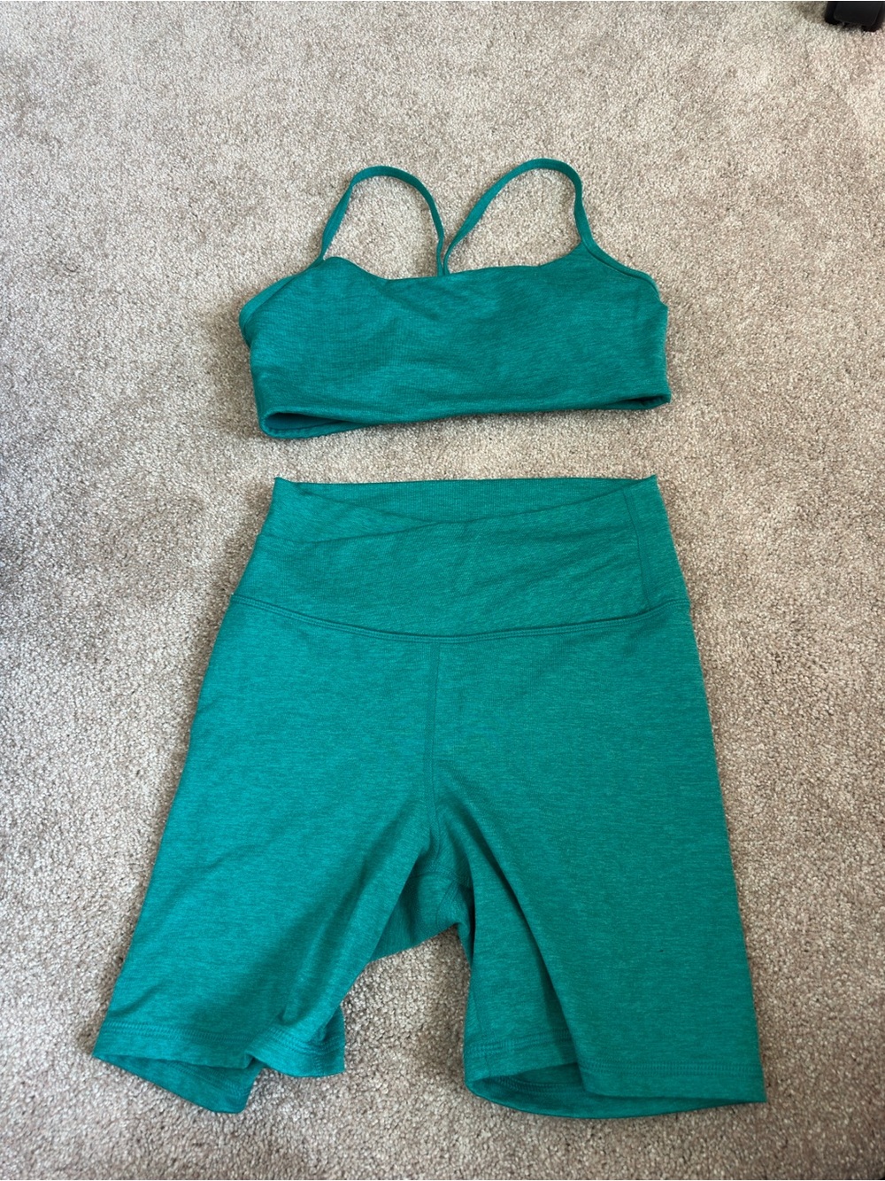 Old Navy Teal Active Set (Bra and Shorts)